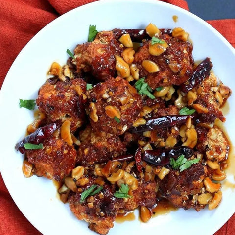 Spicy Crispy Kung Pao Cauliflower