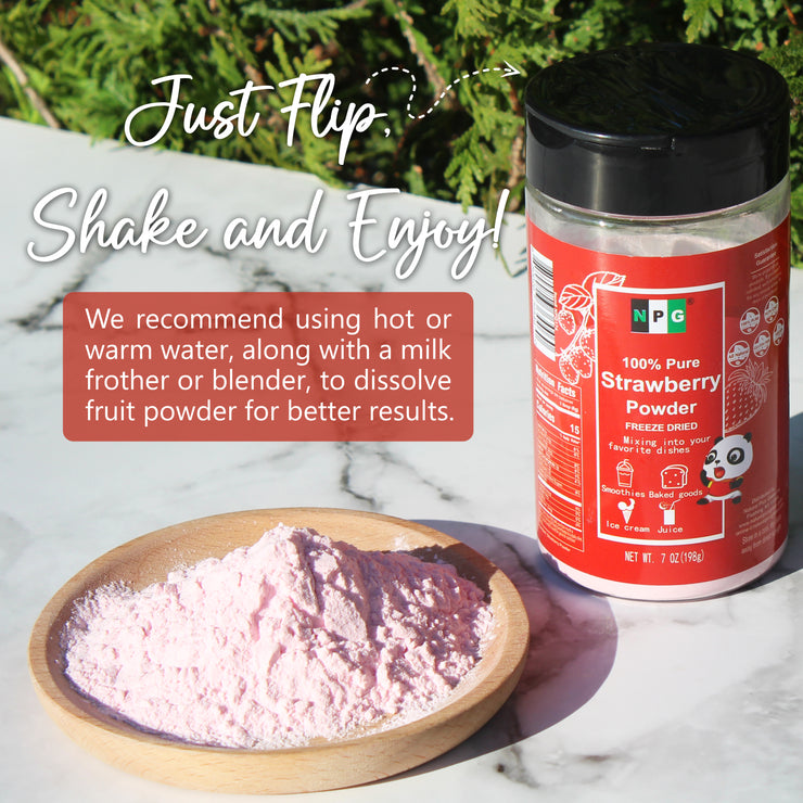 NPG Strawberry Powder 7 Oz Freeze Dried 100% Pure