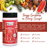 NPG Pomegranate Juice Powder 7 Oz Freeze Dried 100% Pure