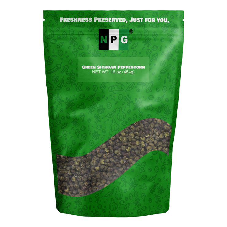 NPG  Sichuan Green Peppercorns Whole 16 Oz