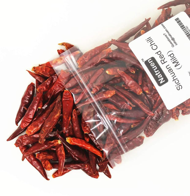 Natruen Whole Dry Szechuan Chinese Red Chili Pods 4 Oz