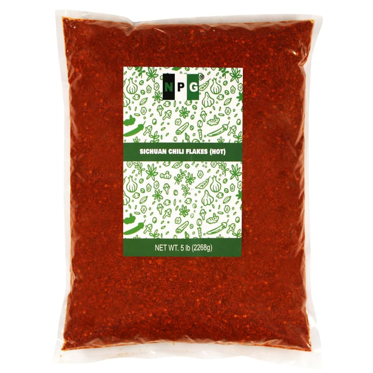 NPG Authentic Sichuan Chili Flakes 5 LB Bulk Extra Hot