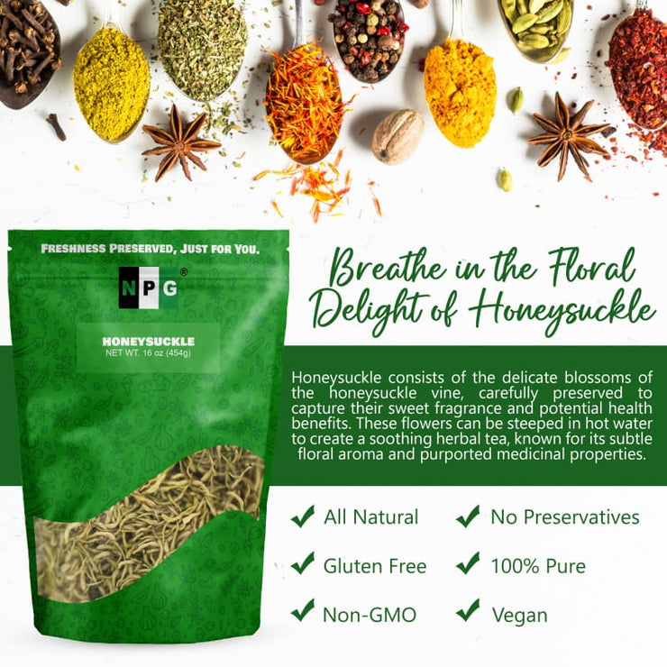 NPG Dried Honeysuckle Herbal Tea 16 Oz