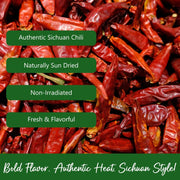 NPG Dried Sichuan Red Chili Whole Pepper 4 Oz