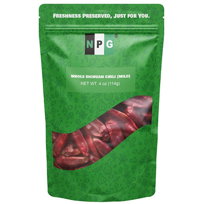 NPG Dried Sichuan Red Chili Whole Pepper 4 Oz