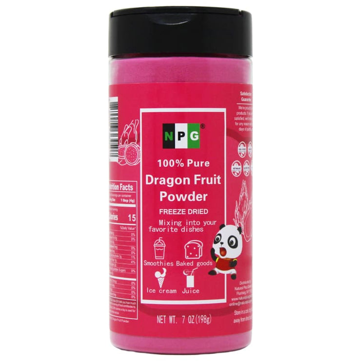 NPG Red Dragon Fruit Powder 7 Oz Freeze Dried 100% Pure