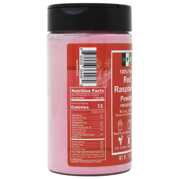 NPG Red Raspberry Powder 7 Oz Freeze Dried 100% Pure