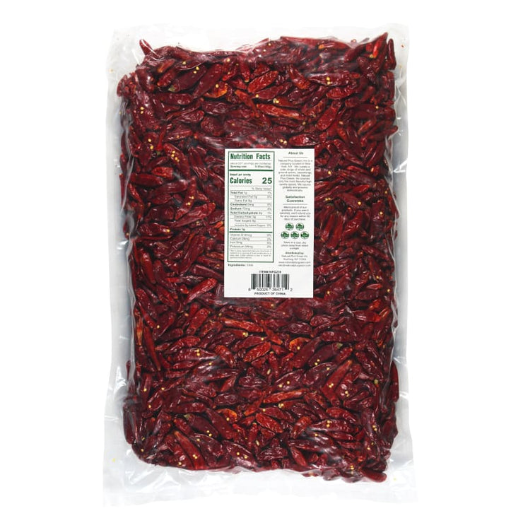 NPG Whole Dried Sichuan Chili Peppers 5 LB Bulk Mild Hot